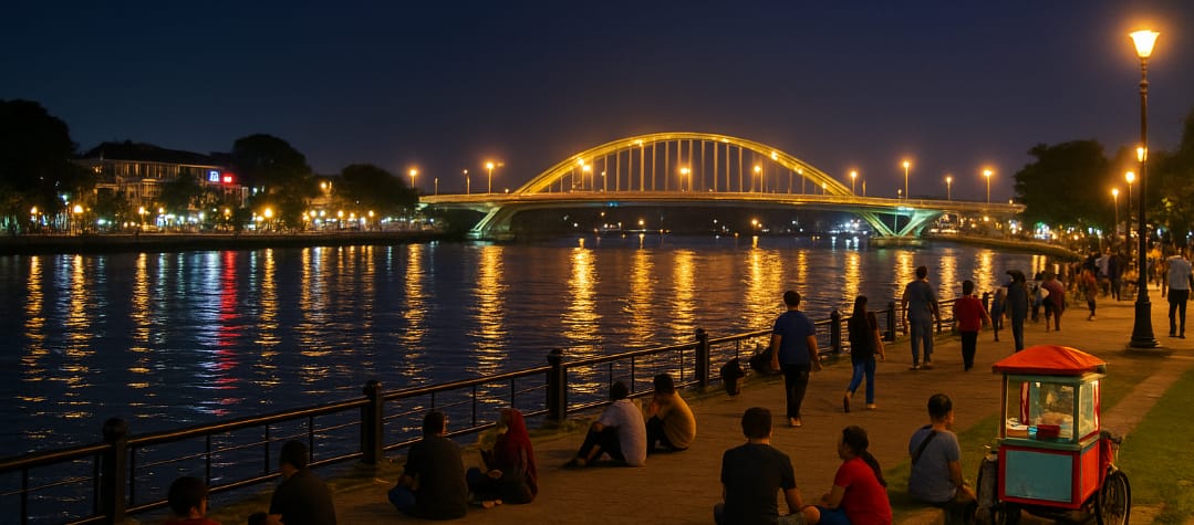 7 Wisata Malam Pontianak, Susur Kapuas & Kopi Gajah Mada