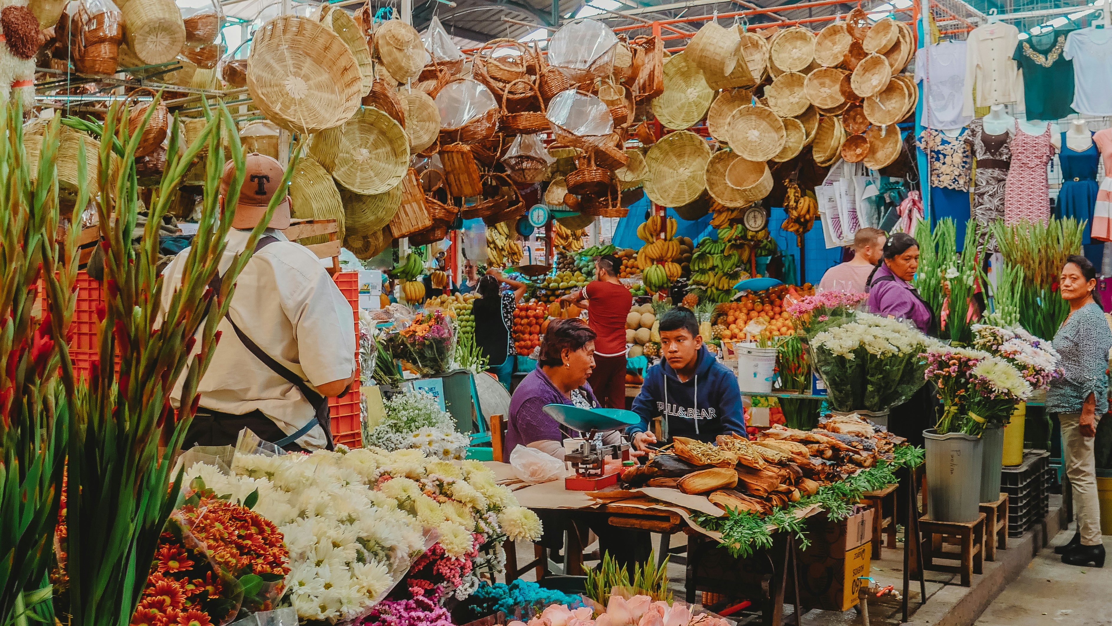 people in market during daytime