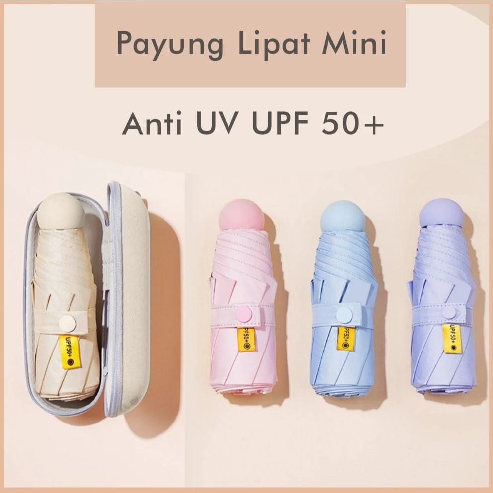 Jual Payung Lipat Mini Kapsul Anti UV Upf 50+ - funshop.co.id - funshop.co.id