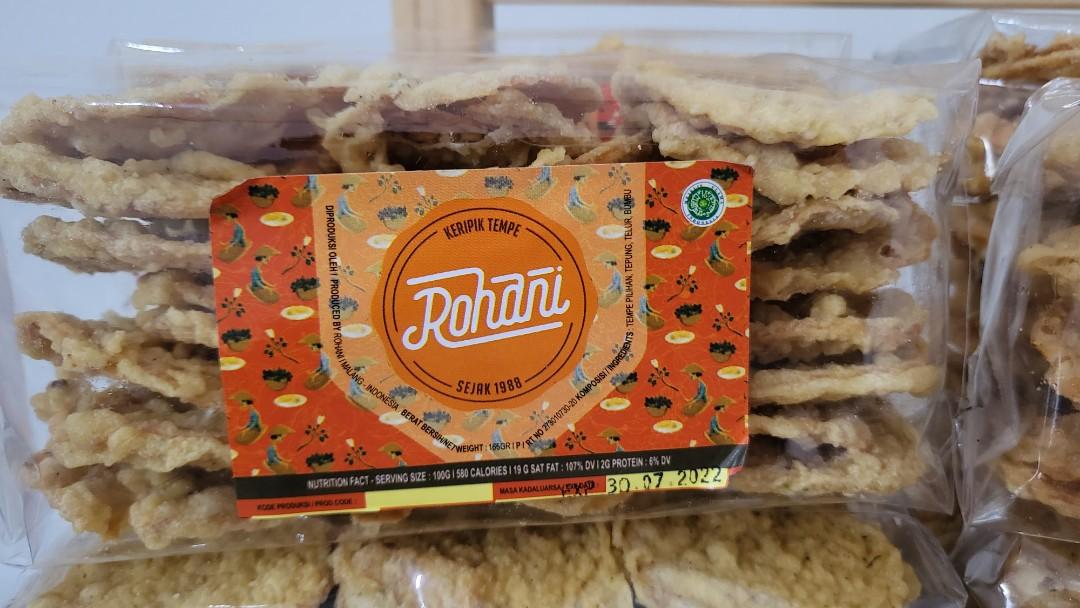 Keripik Tempe ROHANI asli Kota Malang, Makanan & Minuman, Snek di Carousell